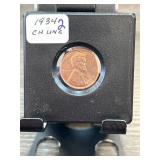 1934 Lincoln Wheat Cent CH UNC in Protective Holde