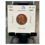 1956 Lincoln Wheat Cent in MS-65 RD Condition
