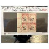 US #J99 Postage Due Carmine Mint Plate Block of 4