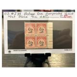 United States #J88 Postage Due Overprinted Half-Ce