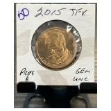2015 John F. Kennedy Presidential $1 Coin in Gem U