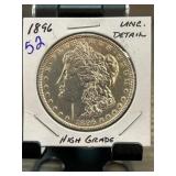 1896 Morgan Silver Dollar in Holder, Uncirculated