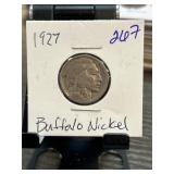 1927 Buffalo Nickel in Coin Holder