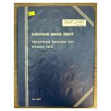 Lincoln Head Cent Collection Starting 1941 in Fold