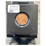 1956-D Lincoln Wheat Penny in Holder
