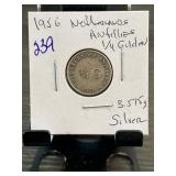 1956 Netherlands Antilles 1/4 Gulden Silver Coin