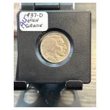 1937-D Buffalo Nickel in High Grade