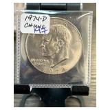 1974-D Eisenhower Dollar Coin in Protective Case