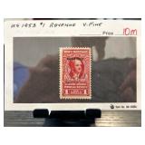 US 1953 $1 Revenue Stamp in Very Fine Condition