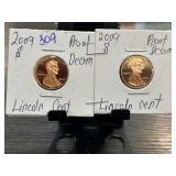 2009 Lincoln Cent Proof Coins (2) " DCAM