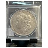 1884 Morgan Silver Dollar in Display Case