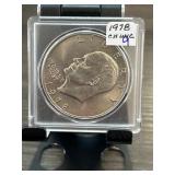 1978 Eisenhower Dollar Coin in Protective Holder