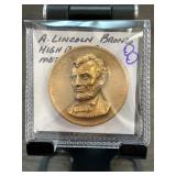 Abraham Lincoln Bronze Medal Commemorating 16th Pr