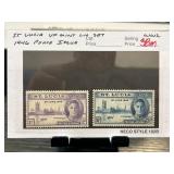 1946 St. Lucia Victory Peace Issue VF Mint Lightly