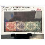 1953 Australia Coronation Stamp Set (#259-261) in