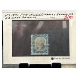 1871 US 2-Cent Washington Revenue Stamp in Fine Un
