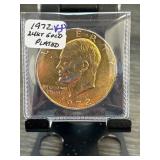 1972 Eisenhower Dollar Coin 24K Gold-Plated in Pro