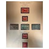 U.S. Air Post Stamps on Display Pages