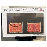 Saudi Arabia #161a/161ab Stamps, Dark Carmine, 194