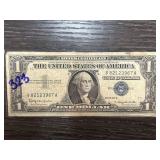 1935 Series Blue Seal $1 Silver Certificate Bankno