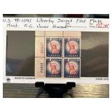US #1041 Liberty Series 8 Cent Mint Block
