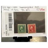 US 481-482 Imperforate Mint Stamp Set