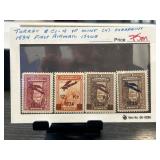 Turkey 1934 First Airmail Issue with Overprint, Se