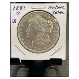 1881-O Morgan Silver Dollar with AU/UNC Details