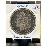 1896-O Morgan Silver Dollar in Holder " Scarce D