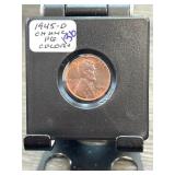 1945-D Lincoln Wheat Penny in Red-Brown Condition