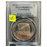 1987-S PCGS PR66DCAM U.S. Constitution Bicentennia