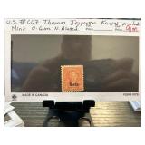 US #667 Thomas Jefferson Kansas Overprint Mint O.G