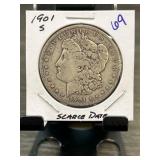 1901-S Morgan Silver Dollar in Holder