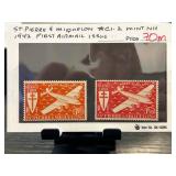 1942 St. Pierre & Miquelon First Airmail Issue #C1