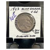 1923-S Buffalo Nickel with Mint Error and Clashed