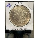 1921 Morgan Silver Dollar in High Grade
