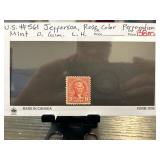 US #561 Jefferson Rose Color, Mint, Lightly Hinged