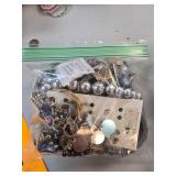 Bagged Assortment of Costume Jewelry Including Ear