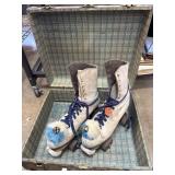 Ridell Roller Skates with Blue Laces and Pom-Poms