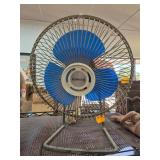 Galaxy Electric Table Fan with Three Blue Blades a