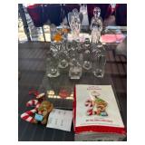 Clear Glass Nativity Set with Hallmark Ornament ï¿½