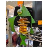 Metal and Glass Green Fish Wind Chime