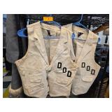 Customized Beige Corduroy Vests with Lettering