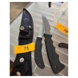 Two Hunting Knives with Nylon Sheath