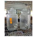 Glass Beverage Dispensers With Textured Design and
