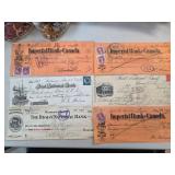 Historical Bank Checks from Imperial Bank of Canad