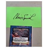 Autographed Index Card by Chris Speier with Certif