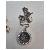 Origami Owl Silver Floating Locket Necklace with C