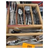 Silver-Plated Flatware Set with Floral Design and