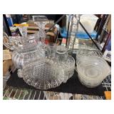 Clear Pressed Glass Tableware Set
